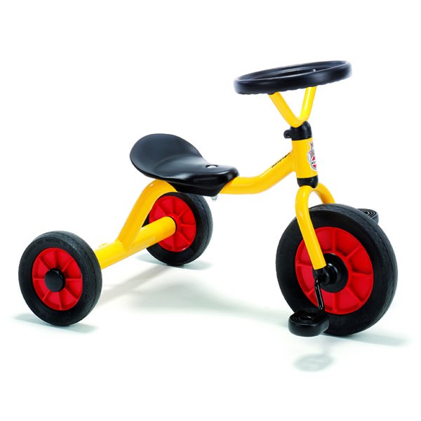 ウィンザー社 ペリカンデザイン三輪車 丸ハンドル 黄色 Bornelund ボーネルンド - 木のおもちゃ赤ちゃんのおもちゃ木製玩具eurobus