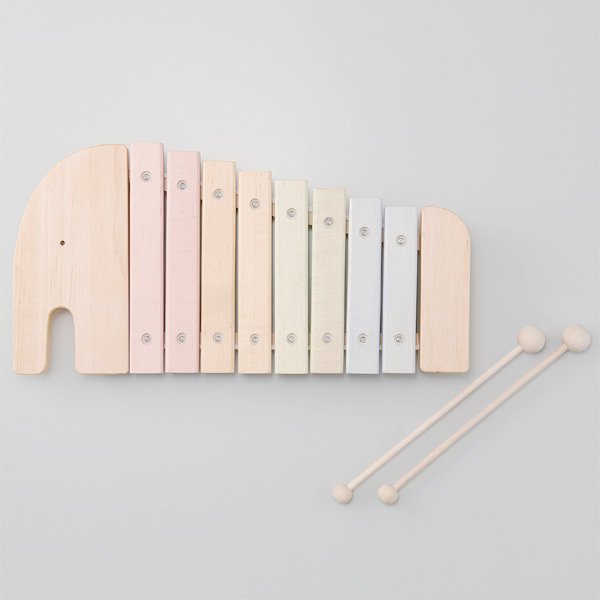 木琴 おもちゃ エレファント-シロフォン 出産祝い 木のおもちゃ 楽器
