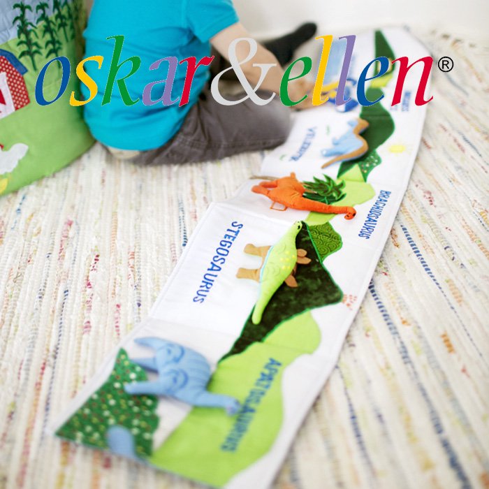［Oskar & Ellen オスカー&エレン］布絵本 ブック ダイナソー - 木のおもちゃ 赤ちゃんのおもちゃ 木製玩具 eurobus 通販shop