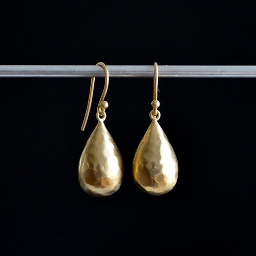 Large Gold Drop Earrings (Tej Kothari)