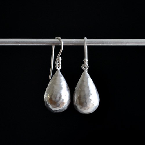 Large Silver Drop Earrings (Tej Kothari)