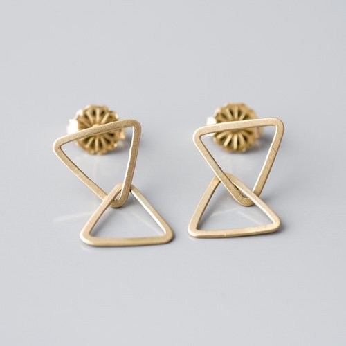 Double Triangle Post Earrings (Carla Caruso)