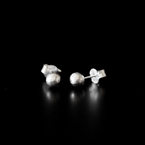 Small Silver Snowball Earrings (Tej Kothari)