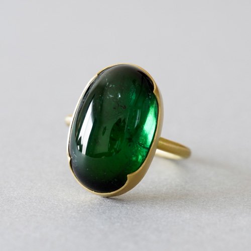 Large Oval Green Tourmaline Ring (Gabriella Kiss)