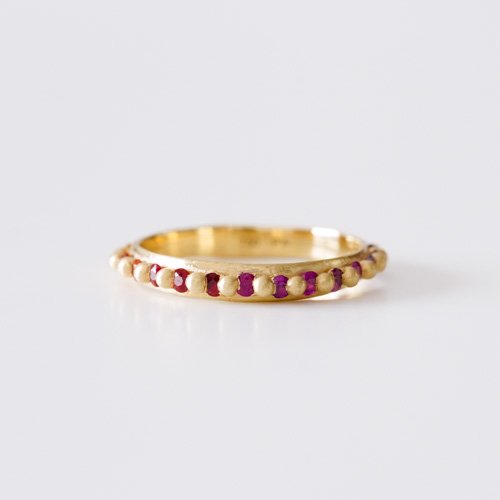 Rainbow Sapphire Nina Pinched Eternity Ring (Polly Wales)