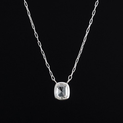0.33ct Square Rosecut Diamond Necklace  (SOURCE)