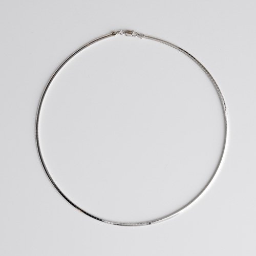 2.5mm Silver Omega Necklace