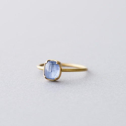 Small Cushion Pale Blue Sapphire Ring (Gabriella Kiss)