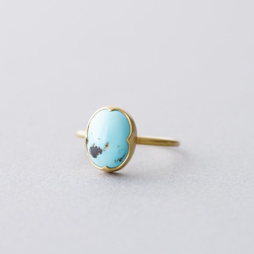 Medium Oval Persian Turquoise Ring (Gabriella Kiss)