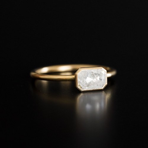 0.55ct Octagonal Milky Rosecut Diamond Ring (SOURCE)