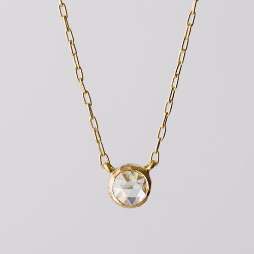 18kt Gold 4mm Rosecut Diamond Necklace (SOURCE)