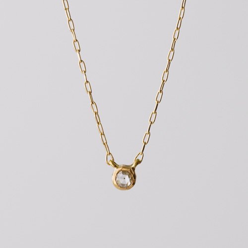 18kt Gold 2mm Rosecut Diamond Necklace (SOURCE)