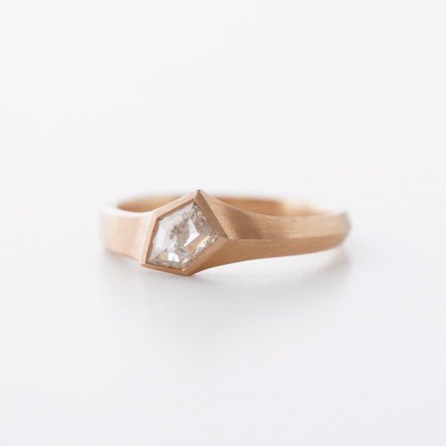 0.34ct Pentagonal Rosecut Diamond Ring (Ne-Ph)