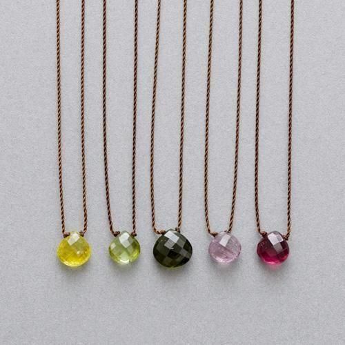 Margaret Solow | Faceted Stone Necklace (XS) | グリーン