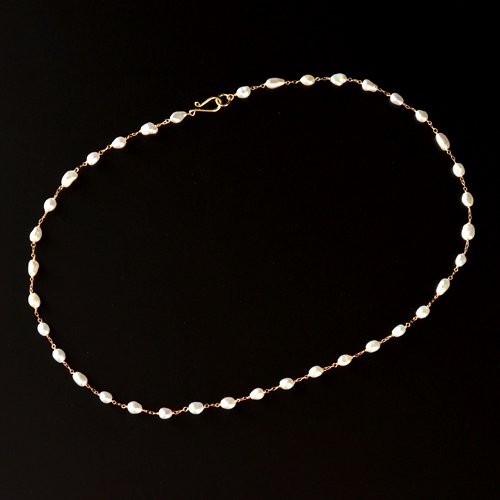 Keshi Pearl Chain Necklace SHORT (SOURCE)