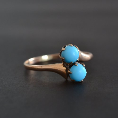 Antique Crossover Turquoise Ring