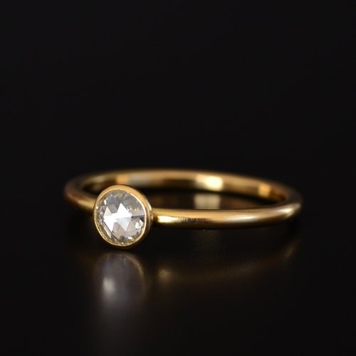 4mm Rosecut Diamond Stackable Ring (SOURCE)