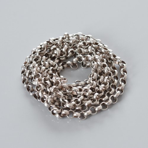 Antique Silver Long Necklace 1400