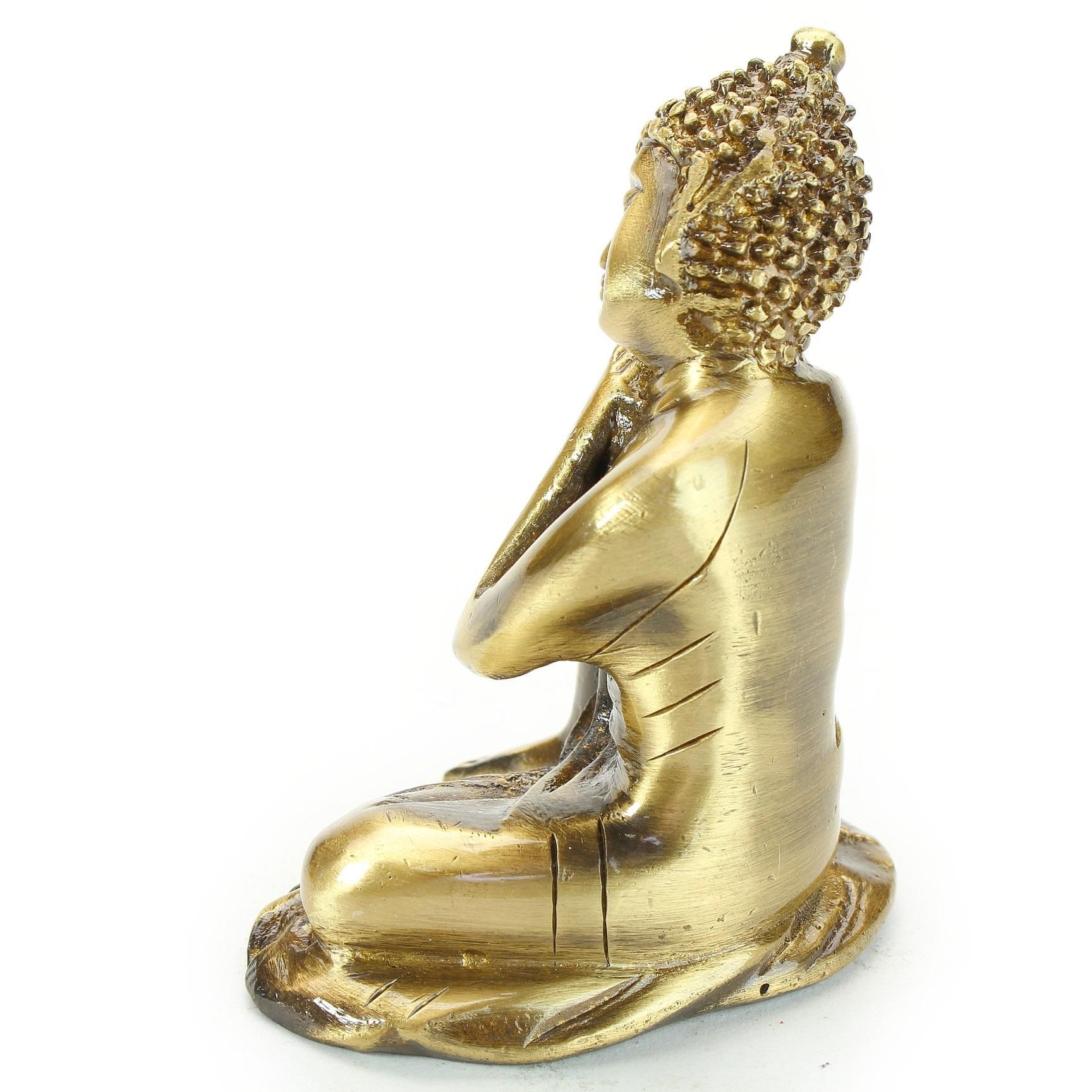 仏陀安息坐像（真鍮製） - スピリチュアルインド雑貨 SitaRama
