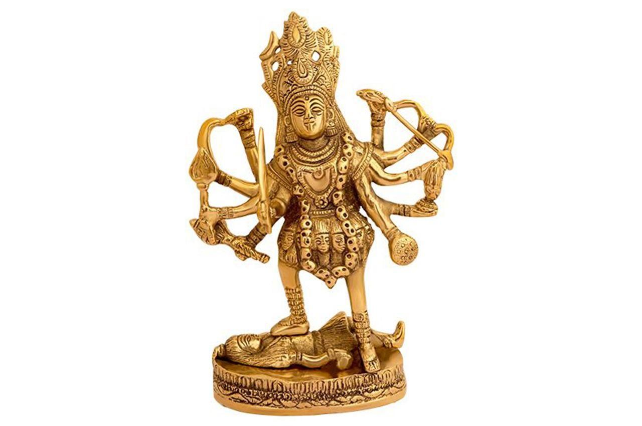 カーリー女神像（真鍮製、高さ約19cm） - スピリチュアルインド雑貨