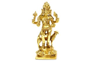 カーラ・バイラヴァ神像（高さ約13.2cm、真鍮製）（受注製作）