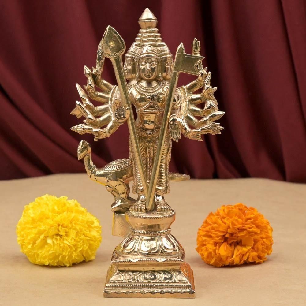 カールッティケーヤ神像（ブロンズ製）（受注製作