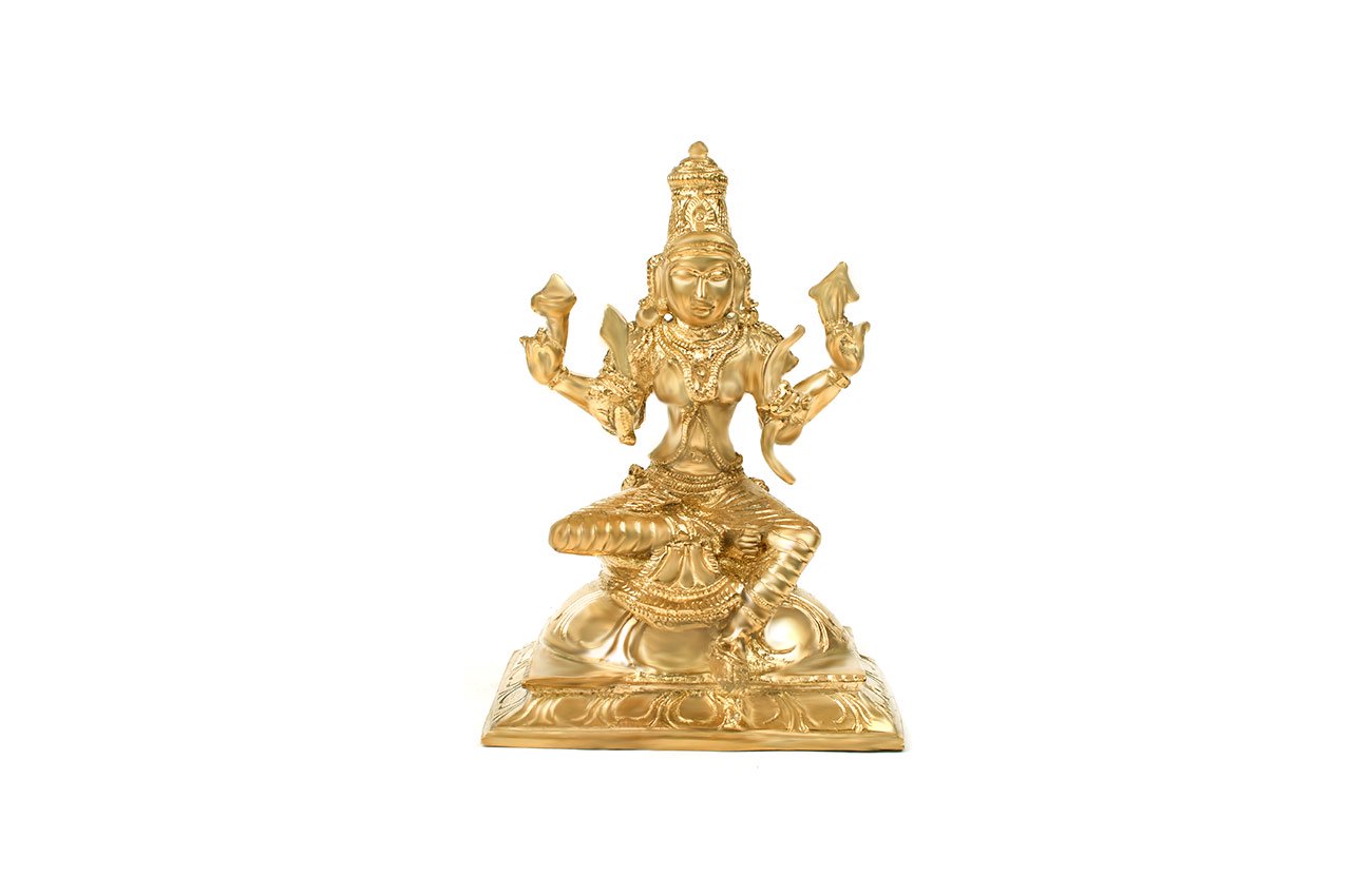 トリプラ・スンダリー女神像（ブロンズ製）（受注製作） - スピリチュアルインド雑貨 SitaRama（シーターラーマ）