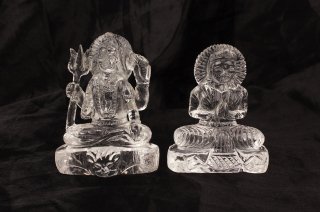 クリスタル・シヴァ・パールヴァティー神像（約146g）（受注発注品）