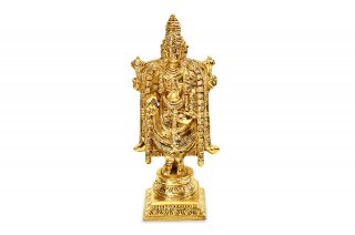 ティルパティ・バラジ神像（真鍮製、高さ約20cm）（受注製作）