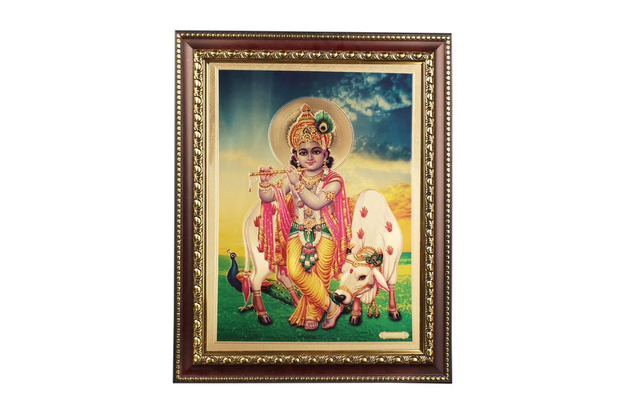 クリシュナ　ビンテージポスター　額縁付 クリシュナポスター額縁付き