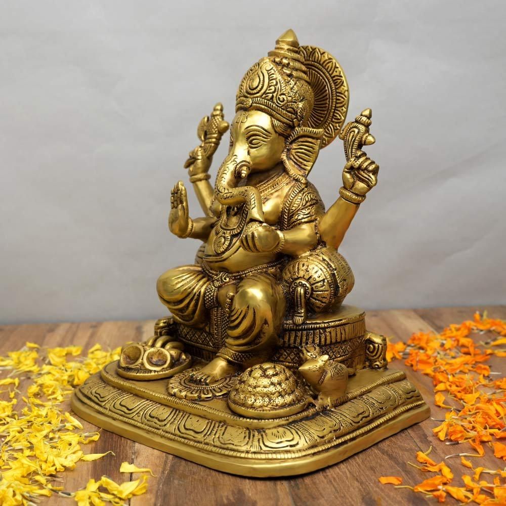 五面ガネーシャ像 仏像　真鍮製　アンティーク　和 五面ガネーシャ像 仏像 真鍮製 アンティーク 和 五面ガネーシャ