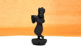 ラーダーラマン・クリシュナ神像（シャーラグラーマ、516g）（受注発注品）