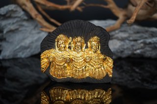 ジャガンナータ神像（シャーラグラーマ、523g）（受注発注品）
