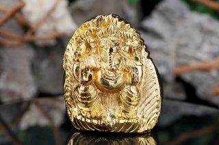 ガネーシャ神像（シャーラグラーマ、352g）（受注発注品）