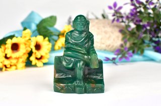 グリーンクォーツァイト・シルディ・サイババ神像（192g）（受注発注品）