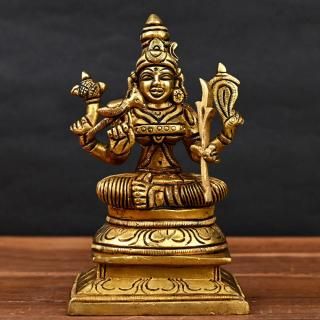 ラクシュミー女神像（真鍮製、高さ約9.4cm）（受注製作