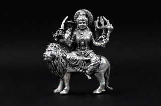 ドゥルガー女神像（シルバー、約104グラム）（受注製作）