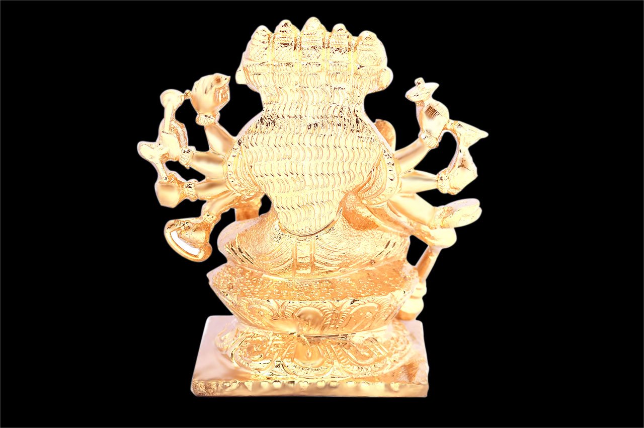 ガーヤトリー女神像（パンチャローカム、高さ約12.7cm）（受注製作） - スピリチュアルインド雑貨 SitaRama（シーターラーマ）