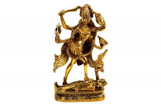 ターンダヴァ・カーリー女神（真鍮製）（受注製作）