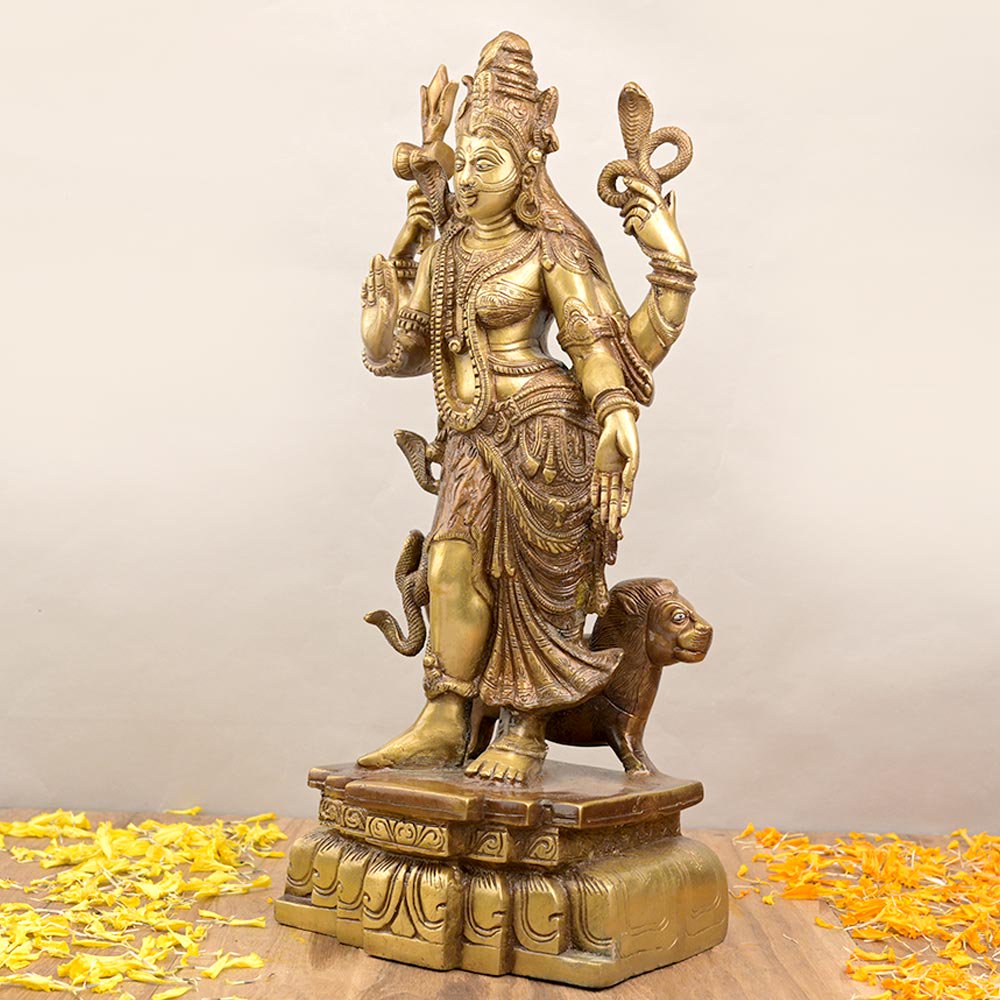 アルダナーリーシュヴァラ神像 真鍮製 大サイズ 受注製作 スピリチュアルインド雑貨 Sitarama シーターラーマ