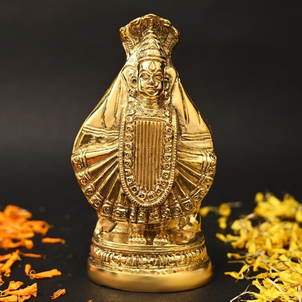 美と豊穣の女神ラクシュミー像　真鍮 ラクシュミー女神像（真鍮製、高さ約28cm）（受注製作