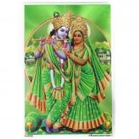 インド製☆大判☆額入りアート☆ラーダ＆クリシュナ インド製☆大判☆額入りアート☆ラーダ＆クリシュナ 極レア