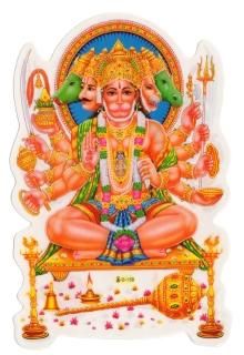 ハヌマーン・ステッカー（中）－D158 - スピリチュアルインド雑貨