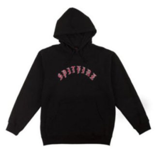 SPITFIRE WHEELS OLD E CUSTOM PULLOVER HOODED SWEAT SHIRT W/EMBLOIDERY