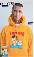 <img class='new_mark_img1' src='https://img.shop-pro.jp/img/new/icons5.gif' style='border:none;display:inline;margin:0px;padding:0px;width:auto;' />THRASHER MAGAZINE  GONZ COVER  HOODIE