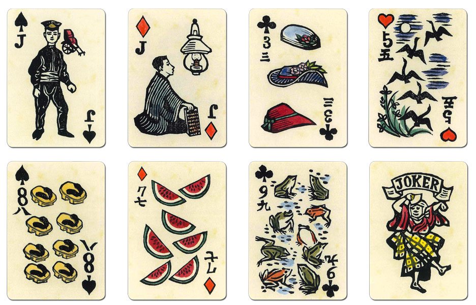 KAWAKAMI SUMIO PLAYING CARDS　川上澄生　四季のたのしみ西洋骨牌