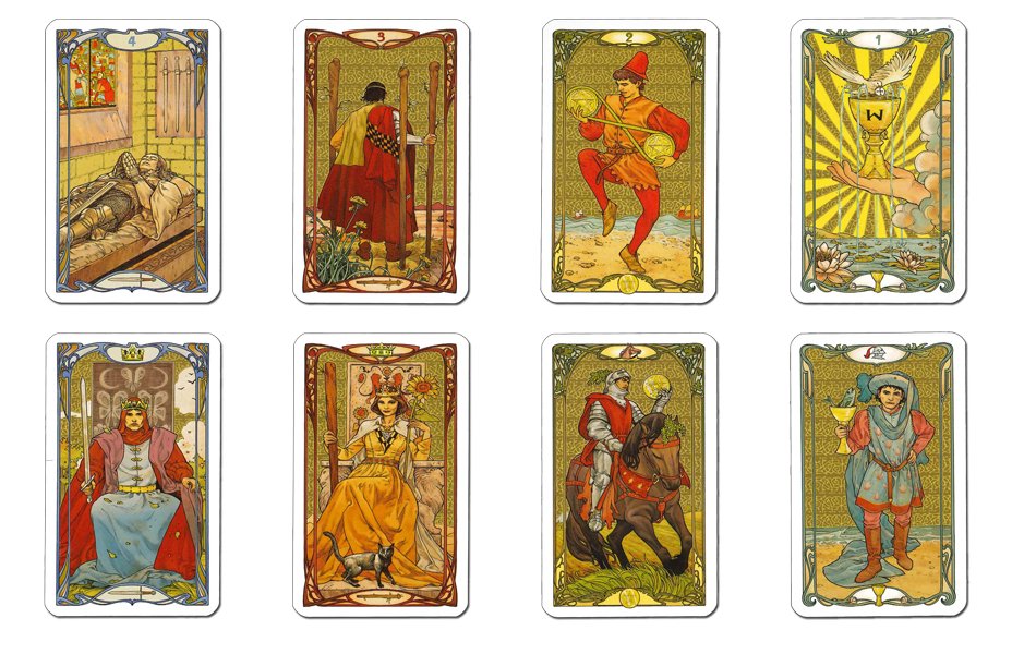 GOLDEN ART NOUVEAU TAROT ミニチュア・ゴールデン・アールヌーボー