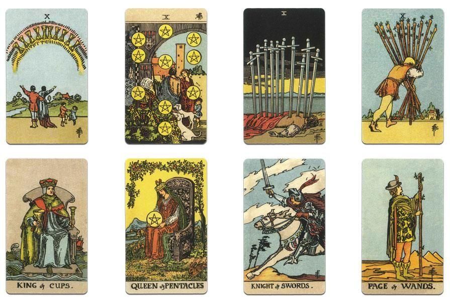 Smith-Waite® Tarot Deck Borderless Miniature Edition ミニチュア