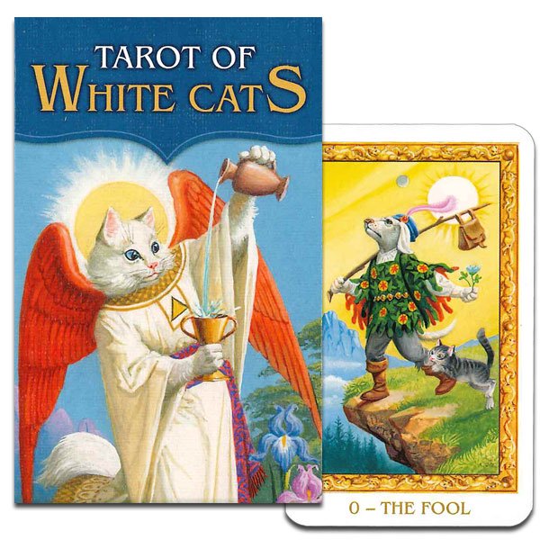 【猫好きに贈る猫づくしのタロットカード！】ミニチュア・ホワイトキャッツ・タロット - タロットカード輸入販売の老舗ニチユー運営のオンラインストア
