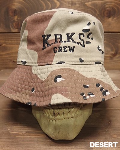 バケットハット K.R.K.S CREW 迷彩 カモフラ - KRAZY ROD ONLINE WEBSHOP